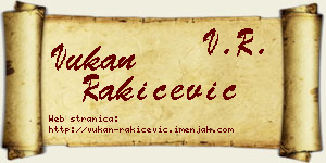 Vukan Rakićević vizit kartica